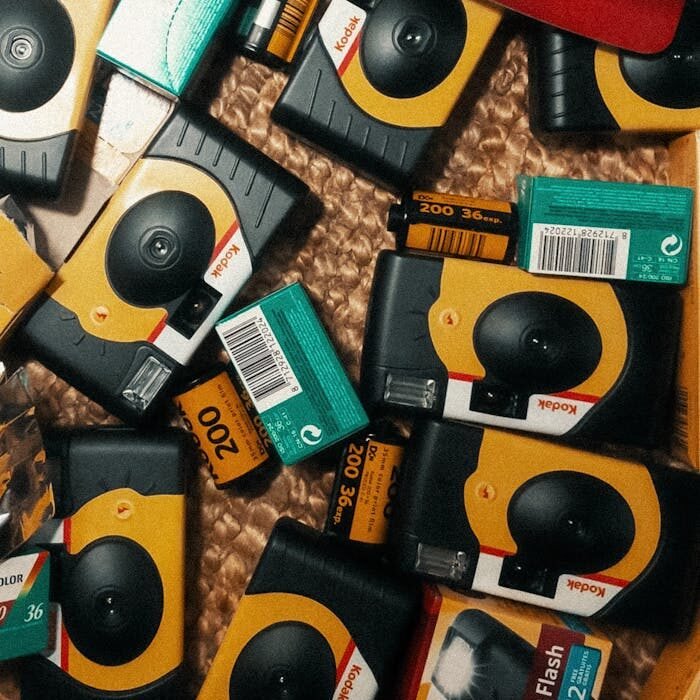 A Collection of Kodak Cameras and Films