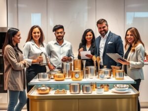 China wholesale hub team is present in a kitchenware and utensils exhibition while working on a product sourcing for a client in Ukraine
