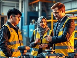 A european customer is looking at the quality during hardware and tools product sourcing from a factory in China